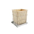 Rev-A-Shelf Rev-A-Shelf - Cabinet Floor Mounted Pullout Wire Laundry Hamper Basket with Liner and Full Extension Slides HRV-1520 S CR